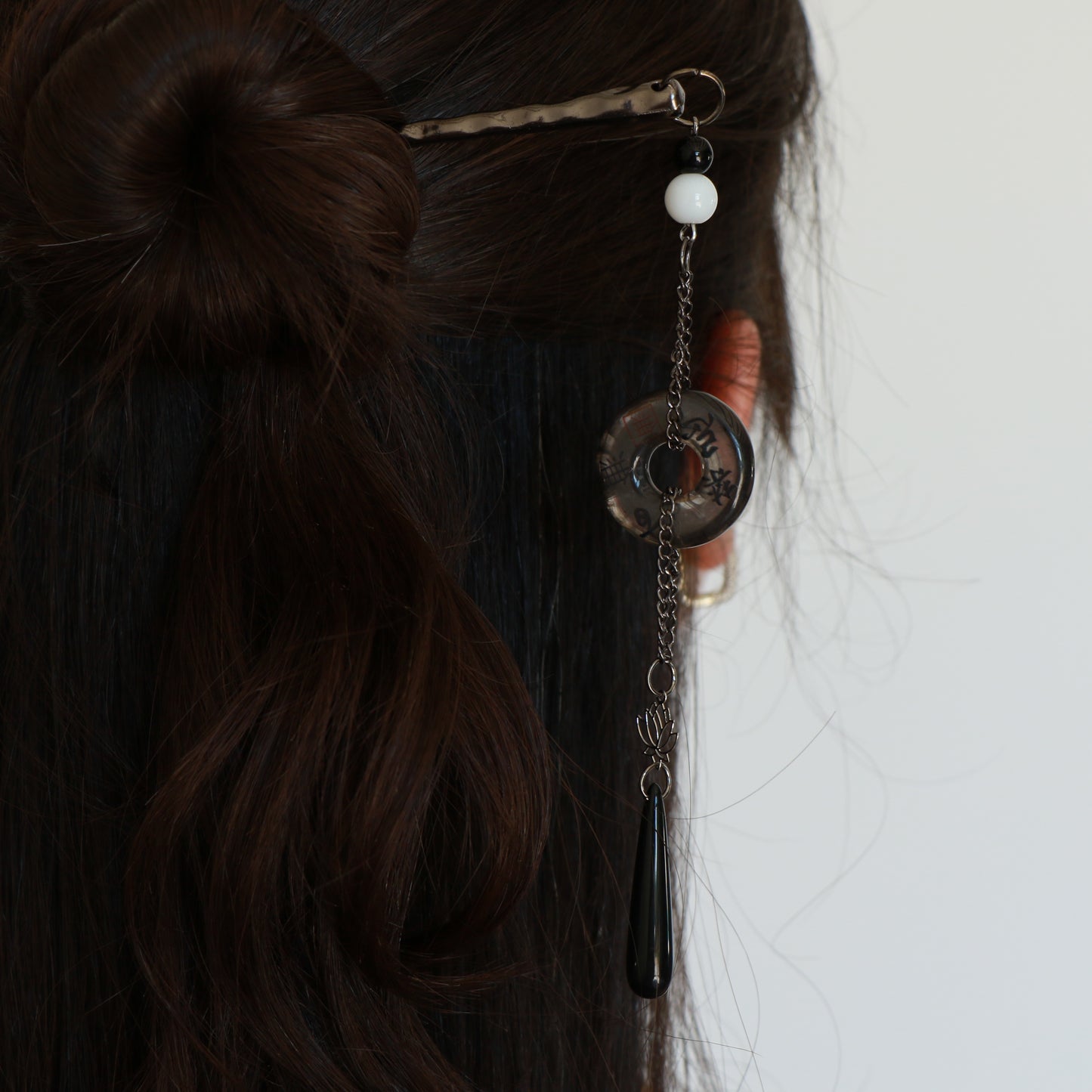 Midnight Lotus Hair Pin