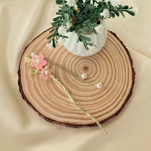 Floral Hair Pin - Pink Flowers