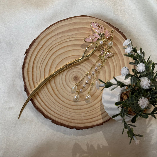 Butterfly Hair Pin - Rosé