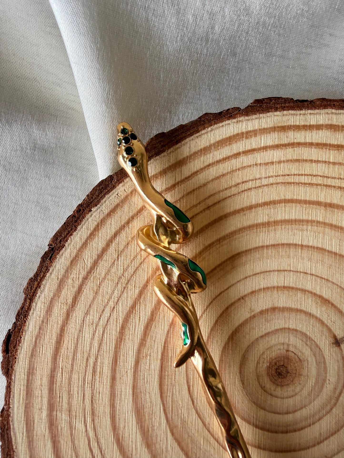 Serpent Hair Pin - Gold