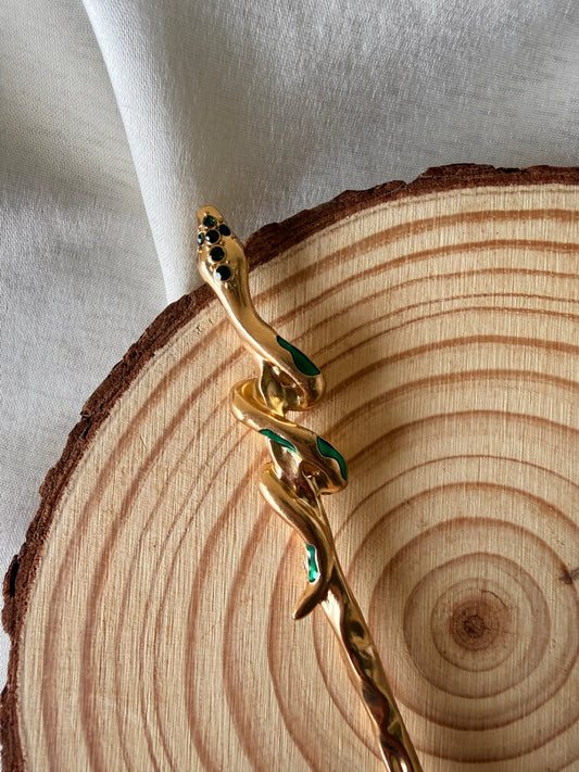 Serpent Hair Pin - Gold