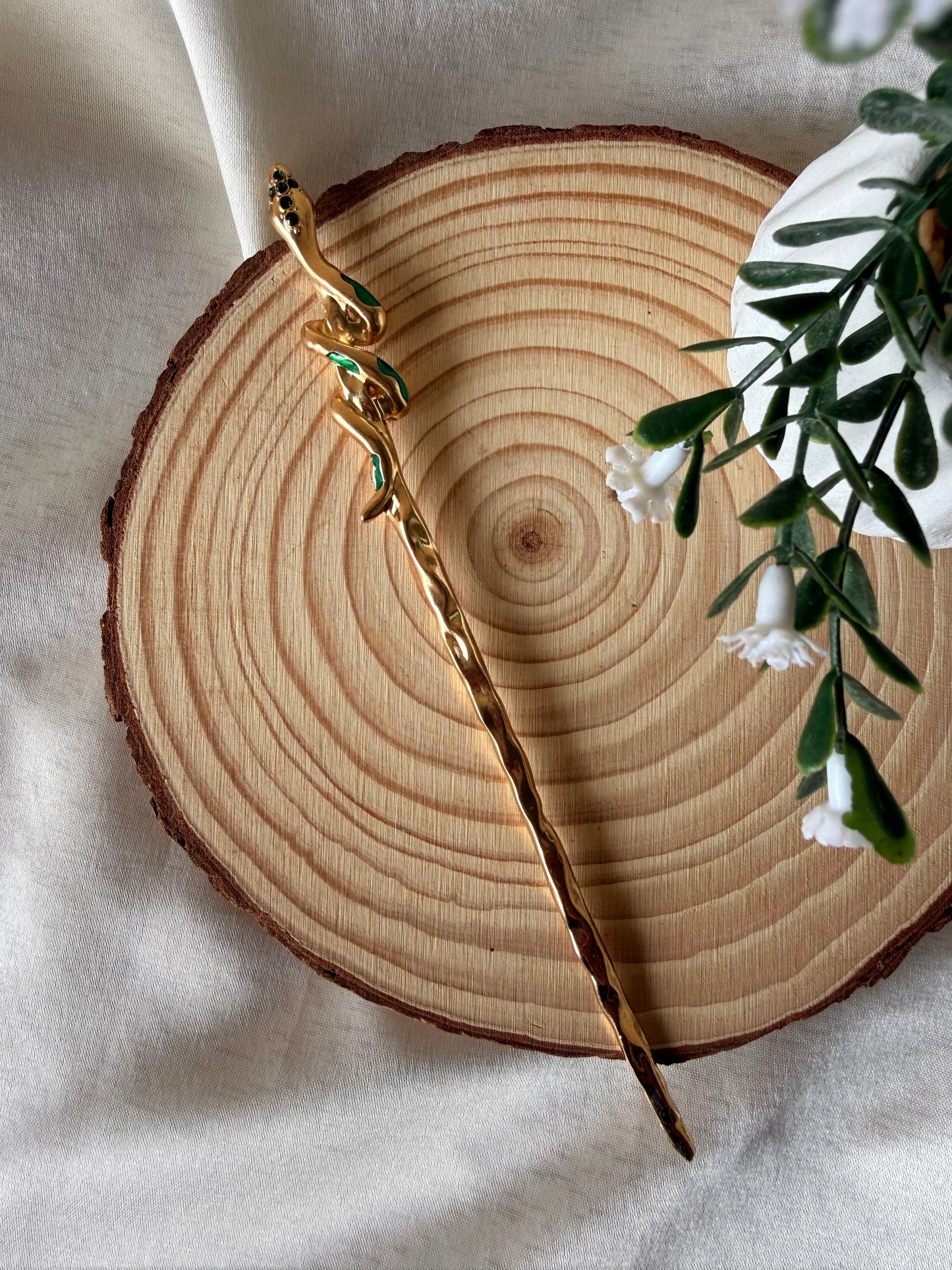 Serpent Hair Pin - Gold